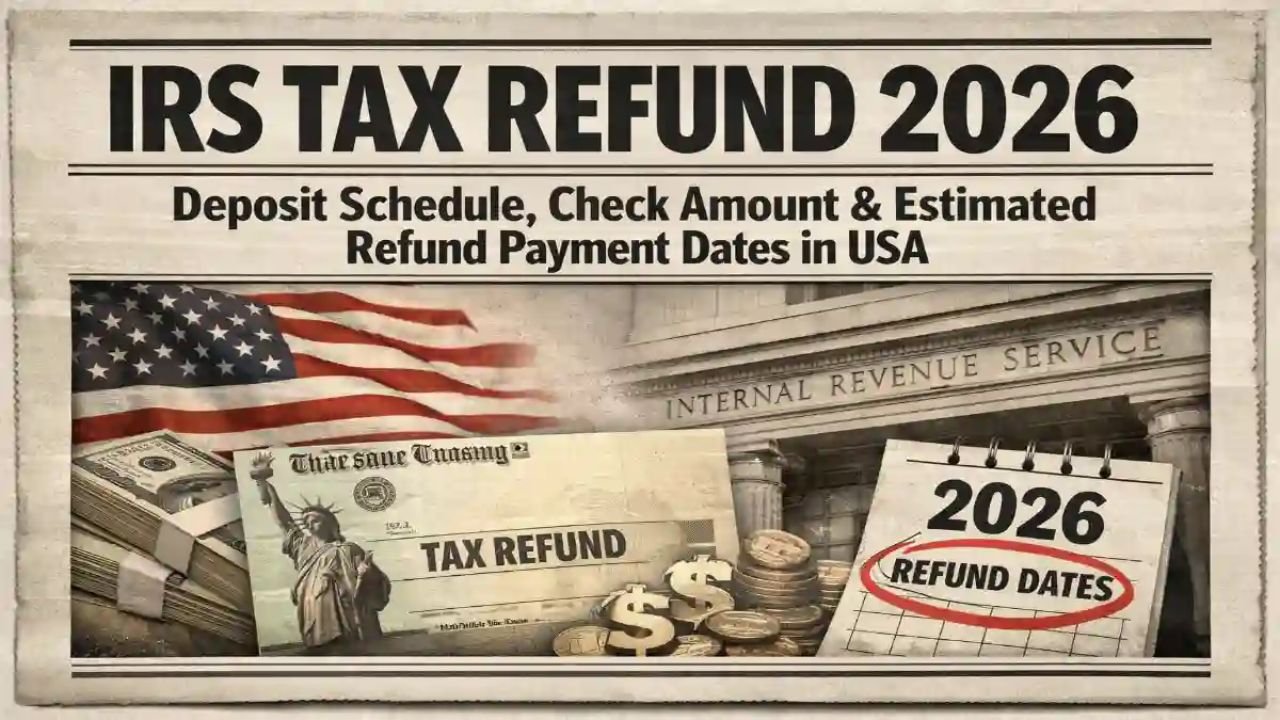 IRS Tax Refund Deposit Schedule 2026: Check Amount & Estimated Dates for Refund Payments in the USA